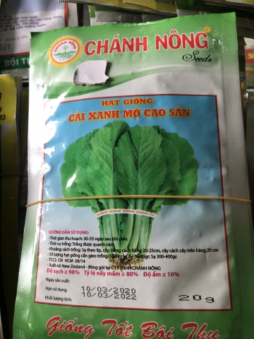 HẠT GIỐNG CẢI XANH MỠ CAO SẢN CHÁNH NÔNG